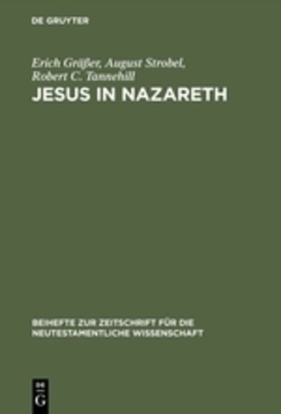 Cover for Gräßer · Jesus in Nazareth (Book) (1972)