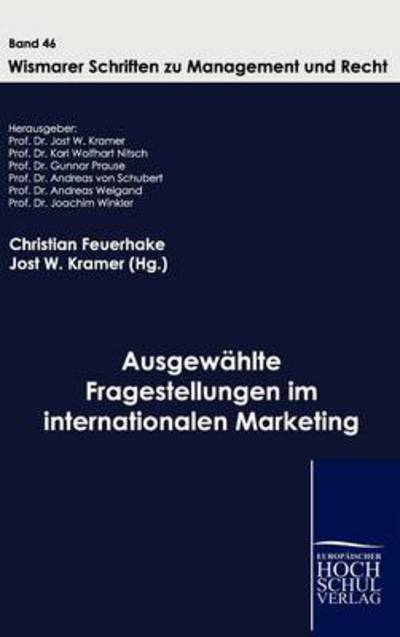 Cover for Andreas Von Schubert · Ausgew Hlte Fragestellungen Im Internationalen Marketing (Hardcover Book) (2010)