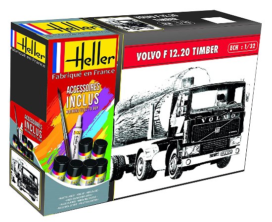 1/32 Starter Kit Volvo F12-20 En Timber Semi Trailer - Heller - Merchandise - MAPED HELLER JOUSTRA - 3279510577044 - 