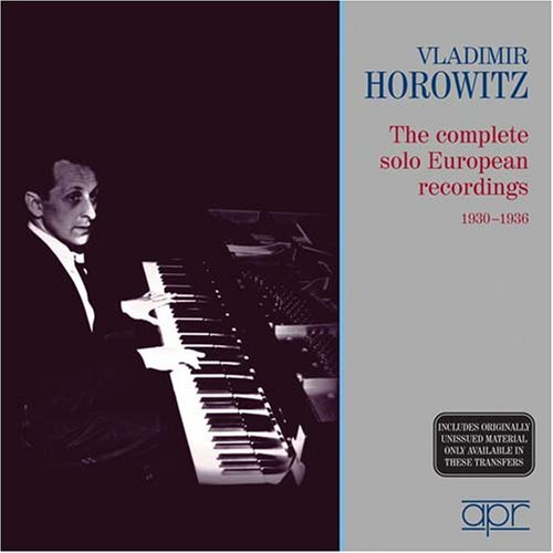 Cover for Vladimir Horowitz · Vladimir Horowitz - The Complete European Solo Recordings 1930-36 APR Klassisk (CD) (2007)
