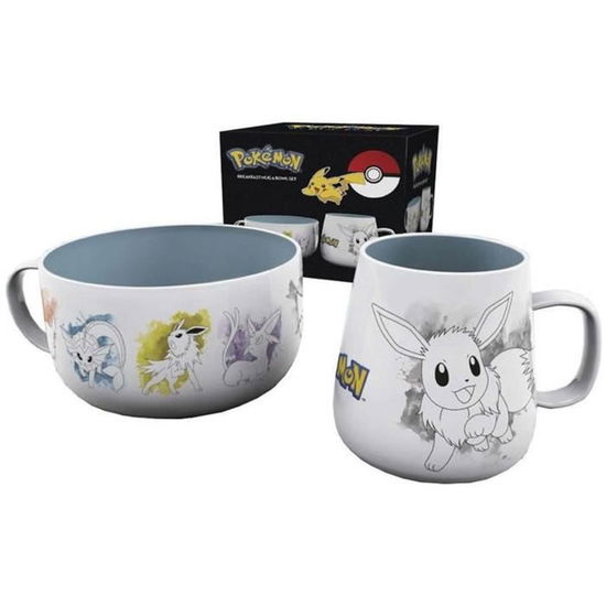 Cover for Cuisine Table · POKEMON - Breakfast Set - Bowl &amp; mug - Eevee (MERCH) (2020)