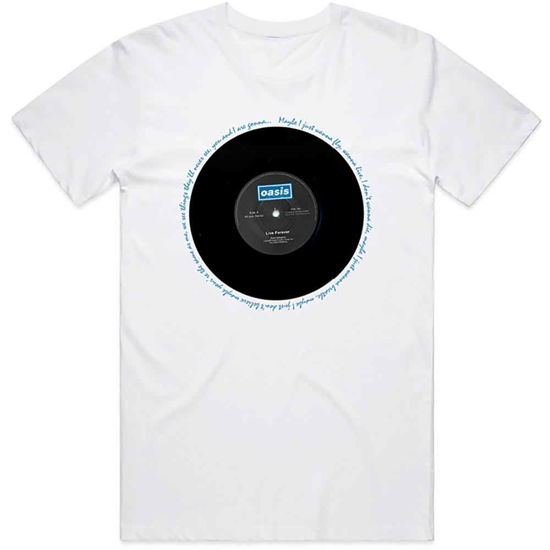 Cover for Oasis · Oasis Unisex T-Shirt: Live Forever Single (T-shirt) [size L] [White - Unisex edition]