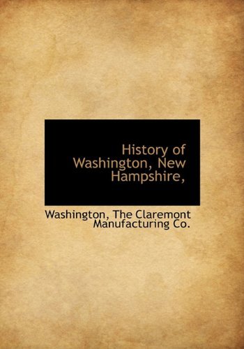 Cover for Washington · History of Washington, New Hampshire, (Hardcover bog) (2010)