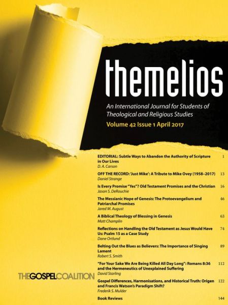 Cover for D. A. Carson · Themelios, Volume 42, Issue 1 (Bog) (2017)