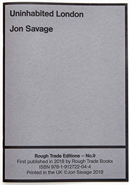 Cover for Jon Savage · Uninhabited London - Jon Savage (RT#9) (Pocketbok) (2019)