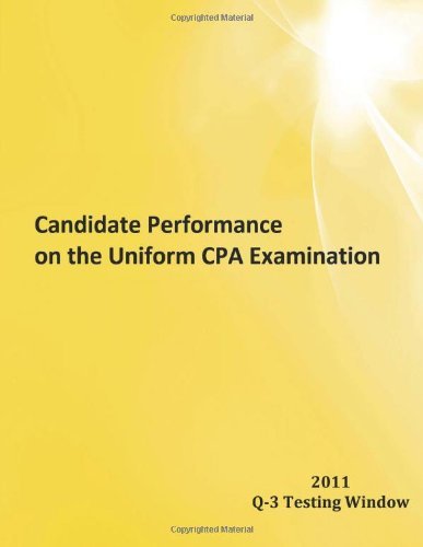 Cover for Nasba · Candidate Performance on the Uniform Cpa Examination: 2011 Window Q-3 (Taschenbuch) (2011)