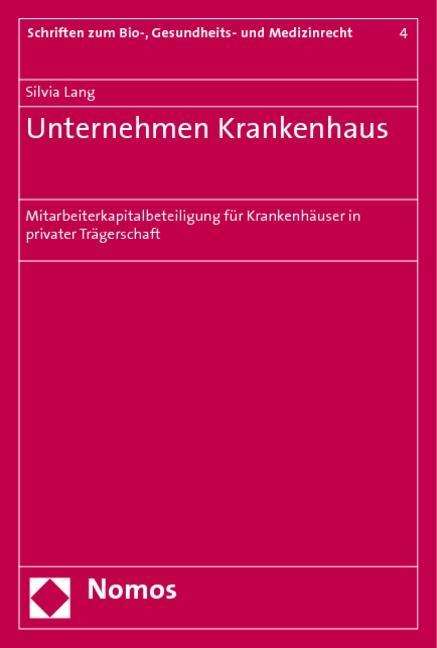 Cover for S. Lang · Unternehmen Krankenhaus (Book)
