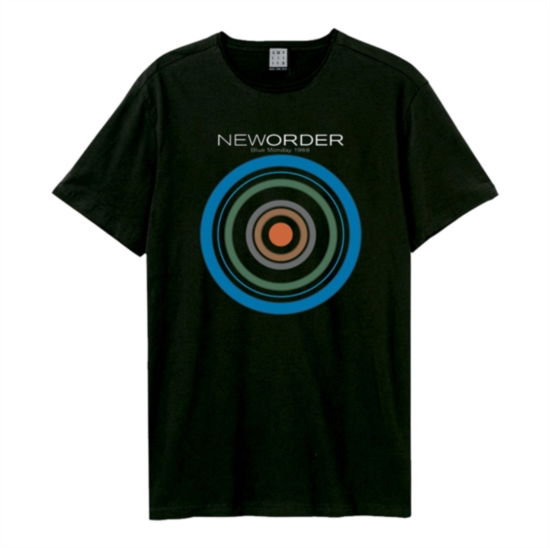 New Order - Blue Monday Amplified Large Vintage Black T Shirt - New Order - Produtos - AMPLIFIED - 5054488683045 - 