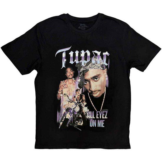 Tupac Ladies T-Shirt: All Eyez Blue Homage (14) - Tupac - Produtos -  - 5056561036045 - 