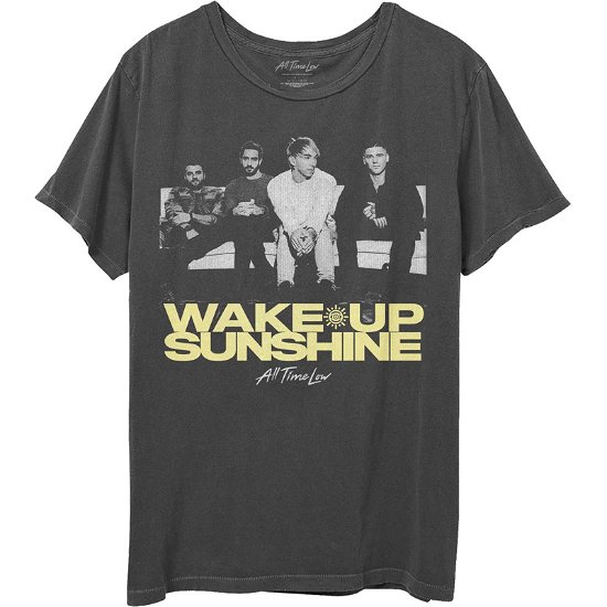 All Time Low Unisex T-Shirt: Faded Wake Up Sunshine - All Time Low - Merchandise -  - 5056561052045 - 