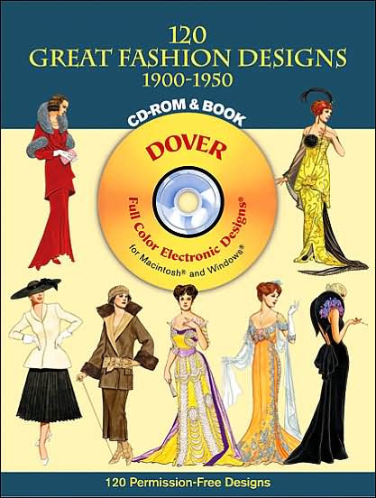 Cover for Tom Tierney · 120 Great Fashion Designs, 1900-1950, CD-ROM and Book - Dover Electronic Clip Art (Audiobook (CD)) [Unabridged edition] (2001)