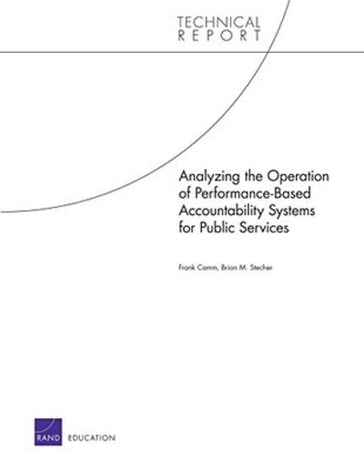 Cover for Frank Camm · Analyzing the Operation of Performance-Based Accountability Systems for Public Services (Paperback Book) (2010)