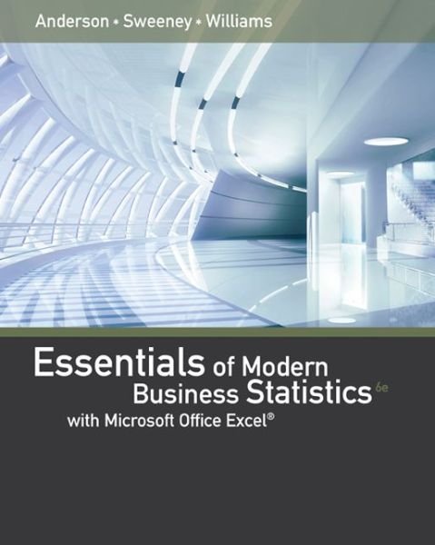 Cover for Anderson, David (University of Cincinnati) · Essentials of Modern Business Statistics with Microsoft Excel (Gebundenes Buch) (2015)