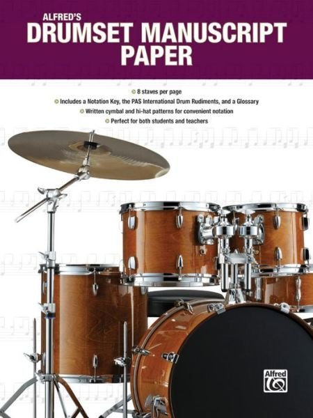 Alfred's Drumset Manuscript Paper - Black - Bøker -  - 9781470632045 - 2016