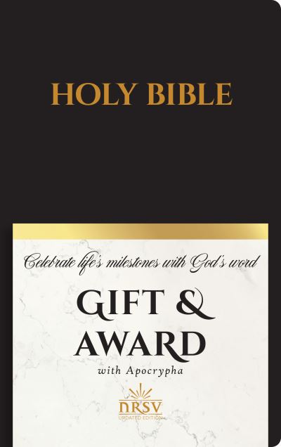 Cover for National Council of Churches · NRSV Updated Edition Gift &amp; Award Bible with Apocrypha (Imitation Leather, Black) (Hardcover Book) (2022)