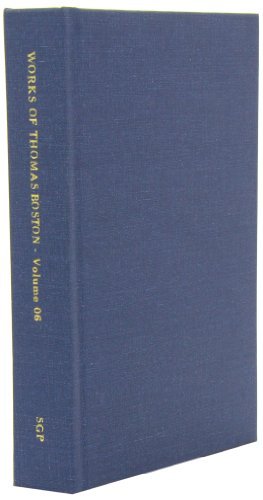Cover for Thomas Boston · Complete Works of Thomas Boston, Volume 06 of 12 (Hardcover Book) (2001)