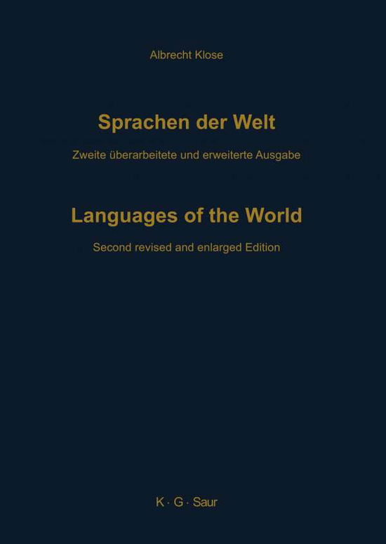 Cover for Albrecht Klose · Sprachen Der Welt / Languages of the World (Hardcover Book) [2 Rev Exp edition] (2001)