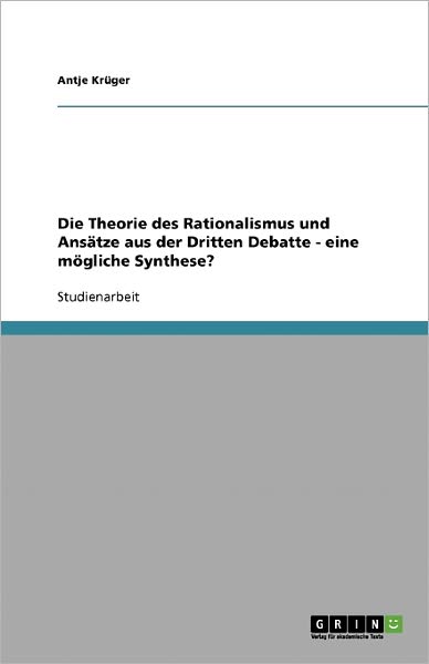 Cover for Krüger · Die Theorie des Rationalismus un (Buch) [German edition] (2007)