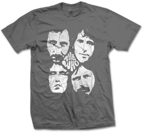 Who Distressed Four Faces Charcoal Ss Tee M - The Who - Koopwaar -  - 0671734925046 - 11 oktober 2019