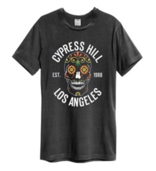 Cypress Hill - Floral Skull Amplified Vintage Charcoal X Large T-Shirt - Cypress Hill - Merchandise - AMPLIFIED - 5054488347046 - 