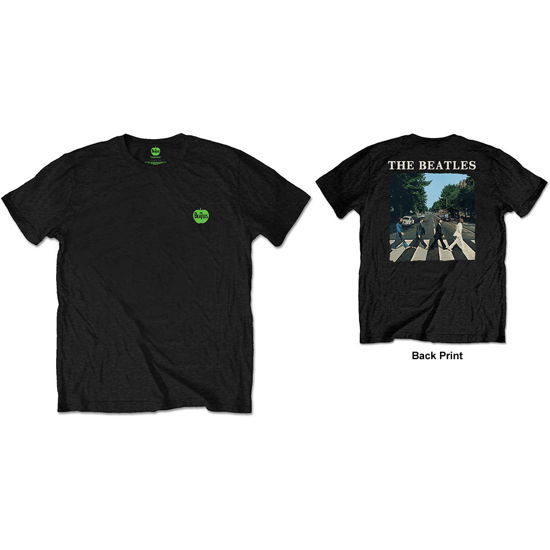 Cover for The Beatles · The Beatles Unisex T-Shirt: Abbey Road &amp; Logo (Back Print / Retail Pack) (T-shirt) [size XXL] [Black - Unisex edition]