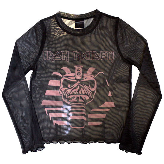 Cover for Iron Maiden · Iron Maiden Ladies Crop Top: Powerslave Mummy (Black) (Mesh) (XX-Small) (CLOTHES) [size XXS] (2024)