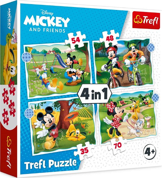 Respectful Insulator claw Disney: Trefl · Puzzle 4In1 - Mickey Mouse Nice Day / Disney Standard  Characters (MERCH)