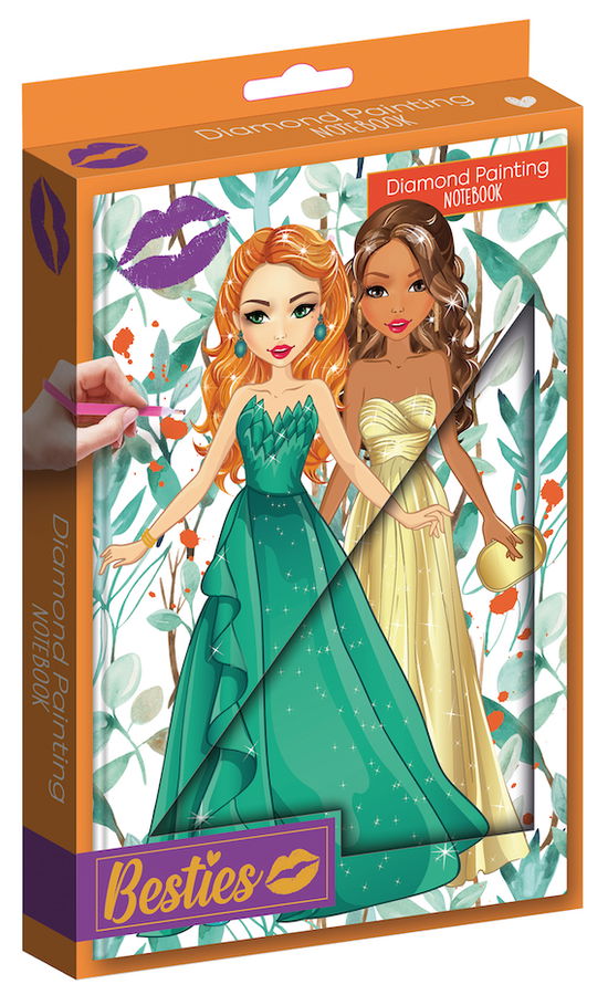 Cover for Besties · Besties Diamond Painting notesbog 2-asst (ACCESSORY) [1. Painos] (2023)