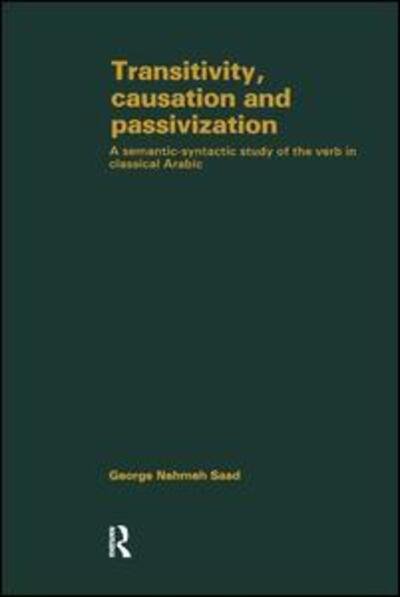 Cover for Saad · Transivity Causatn &amp; Passivizatn (Taschenbuch) (2019)