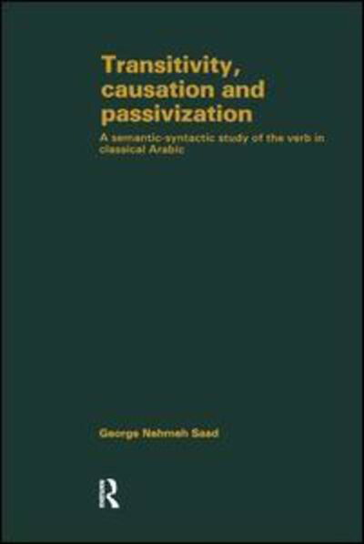 Cover for Saad · Transivity Causatn &amp; Passivizatn (Paperback Book) (2019)