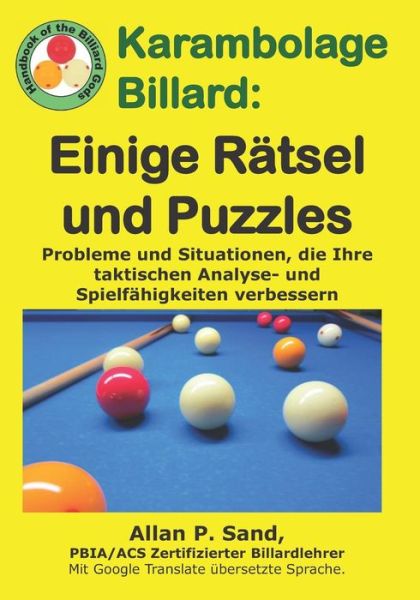 Cover for Allan P Sand · Karambolage Billard - Einige R tsel Und Puzzles (Paperback Book) (2019)