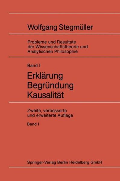 Erklarung Begrundung Kausalitat - Matthias Varga Von Kibed - Livros - Springer-Verlag Berlin and Heidelberg Gm - 9783540118046 - 22 de dezembro de 1982