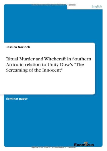 Cover for Jessica Narloch · Ritual Murder and Witchcraft in Southern Africa in relation to Unity Dow's The Screaming of the Innocent (Paperback Book) (2012)