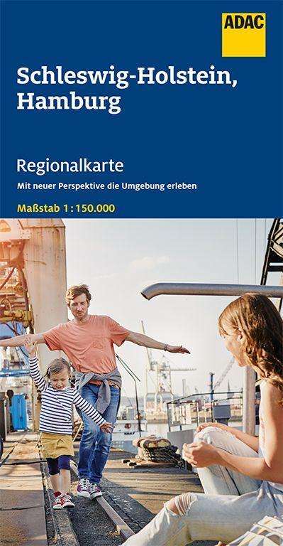 Cover for ADAC Verlag · ADAC Regionalkarten: ADAC Regionalkarte: Blatt 1: Schleswig-Holstein / Hamburg (Hardcover Book) (2020)