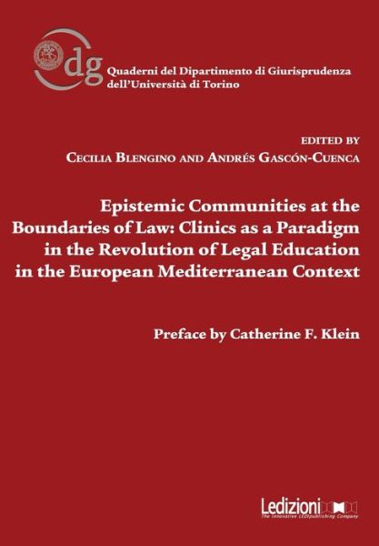 Cover for Cecilia Blengino · Epistemic Communities at the Boundaries of Law (Paperback Book) (2019)