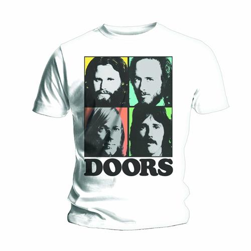 Cover for The Doors · The Doors Unisex T-Shirt: Colour Box (White) (T-shirt) [size L] [White - Unisex edition] (2015)