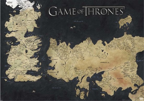 Game Of Thrones - Map Of Westeros & Essos (Poster 100X140 Cm) - Game Of Thrones - Koopwaar -  - 5050293991047 - 