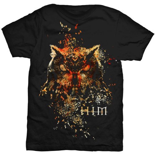 HIM Unisex T-Shirt: Owl Colour - Him - Merchandise - Global - Apparel - 5055295385047 - 