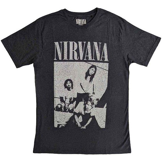 Nirvana Unisex T-Shirt: Sitting (Distressed) - Nirvana - Merchandise -  - 5056561074047 - 