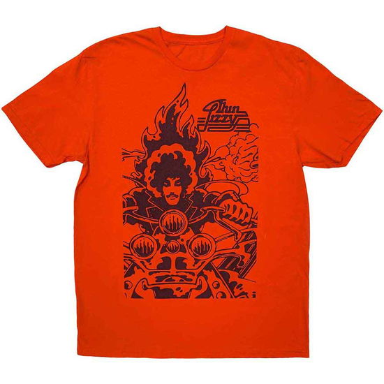 Cover for Thin Lizzy · Thin Lizzy Unisex T-Shirt: The Rocker (Orange) (T-shirt) [size M] (2023)