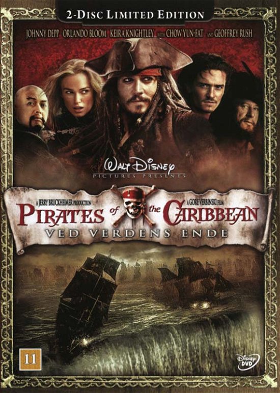 Cover for Pirates of the Caribbean 3 · Pirates of the Caribbean: at World's End (Pirates of the Caribbean 3: ved Verdens Ende) (DVD) (2007)