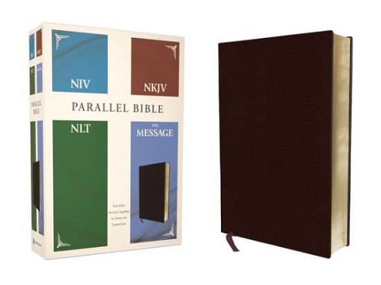 Cover for Zondervan Publishing Company · NIV, NKJV, NLT, the Message, (Contemporary Comparative) Parallel Bible, Bonded Leather, Burgundy (Buch) (2023)