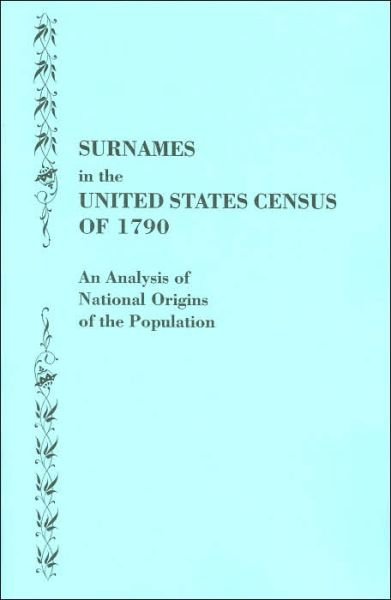 Cover for American Rearned Council · Surnames in the United States Census of 1790 (Pocketbok) (2009)