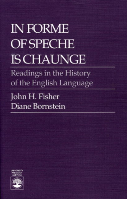 Cover for John H. Fisher · In Forme of Speche is Chaunge (Paperback Book) [New edition] (1984)