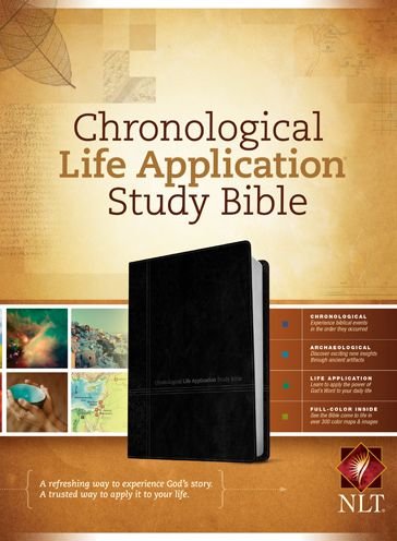Cover for Tyndale House Publishers · NLT Chronological Life Application Study Bible (Læderbog) [Black Imitation] (2015)
