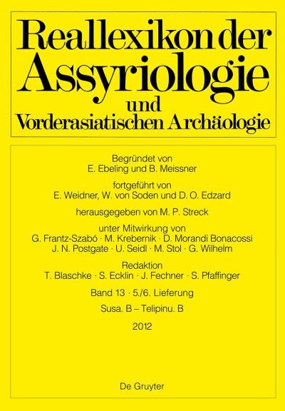 Cover for Michael P Streck · Reallexikon Der Assyriologie Und Vorderasiatischen Archaologie (Paperback Book) [German edition] (2012)