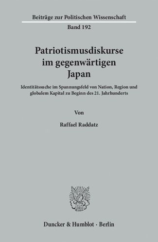 Cover for Raddatz · Patriotismusdiskurse im gegenwä (Book) (2017)