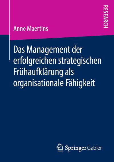 Cover for Maertins · Das Management der erfolgreichen strategischen Fruehaufklaerung als organisation (Book) [1. Aufl. 2019 edition] (2019)