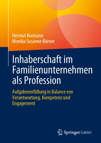 Cover for Hermut Kormann · Inhaberschaft Im Familienunternehmen Als Profession (Book) (2023)