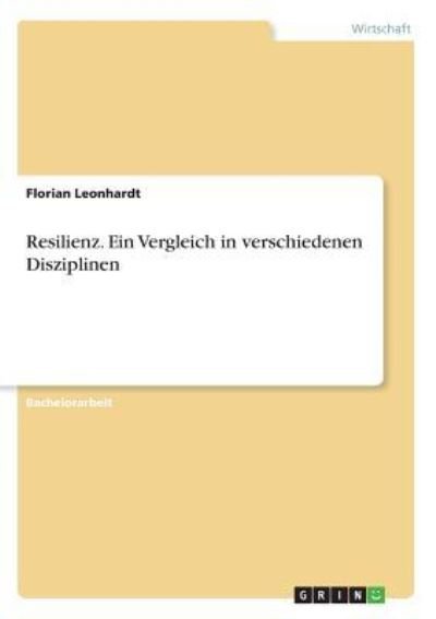 Cover for Leonhardt · Resilienz. Ein Vergleich in v (Book)